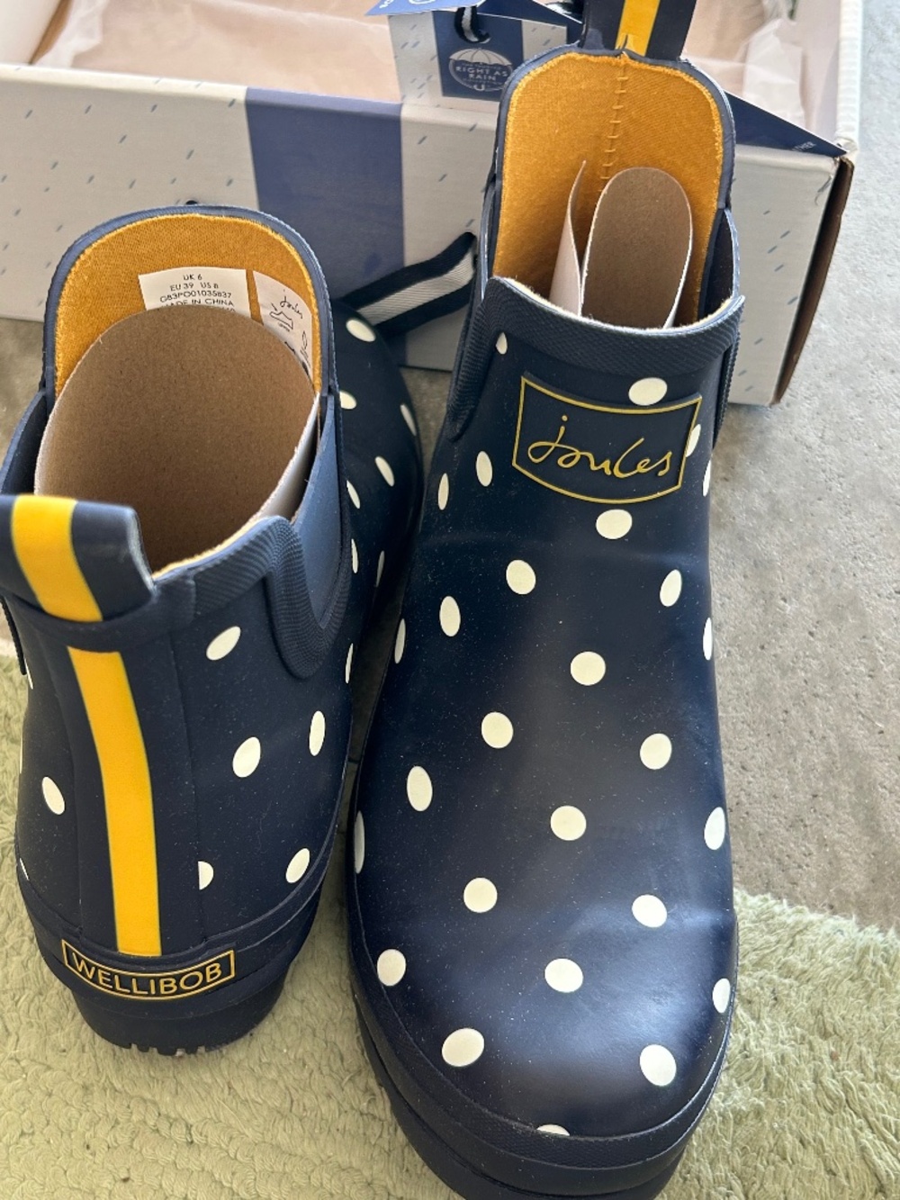 Joules short rain boots